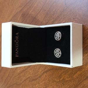 Pandora Tree Ear Studs New In Box